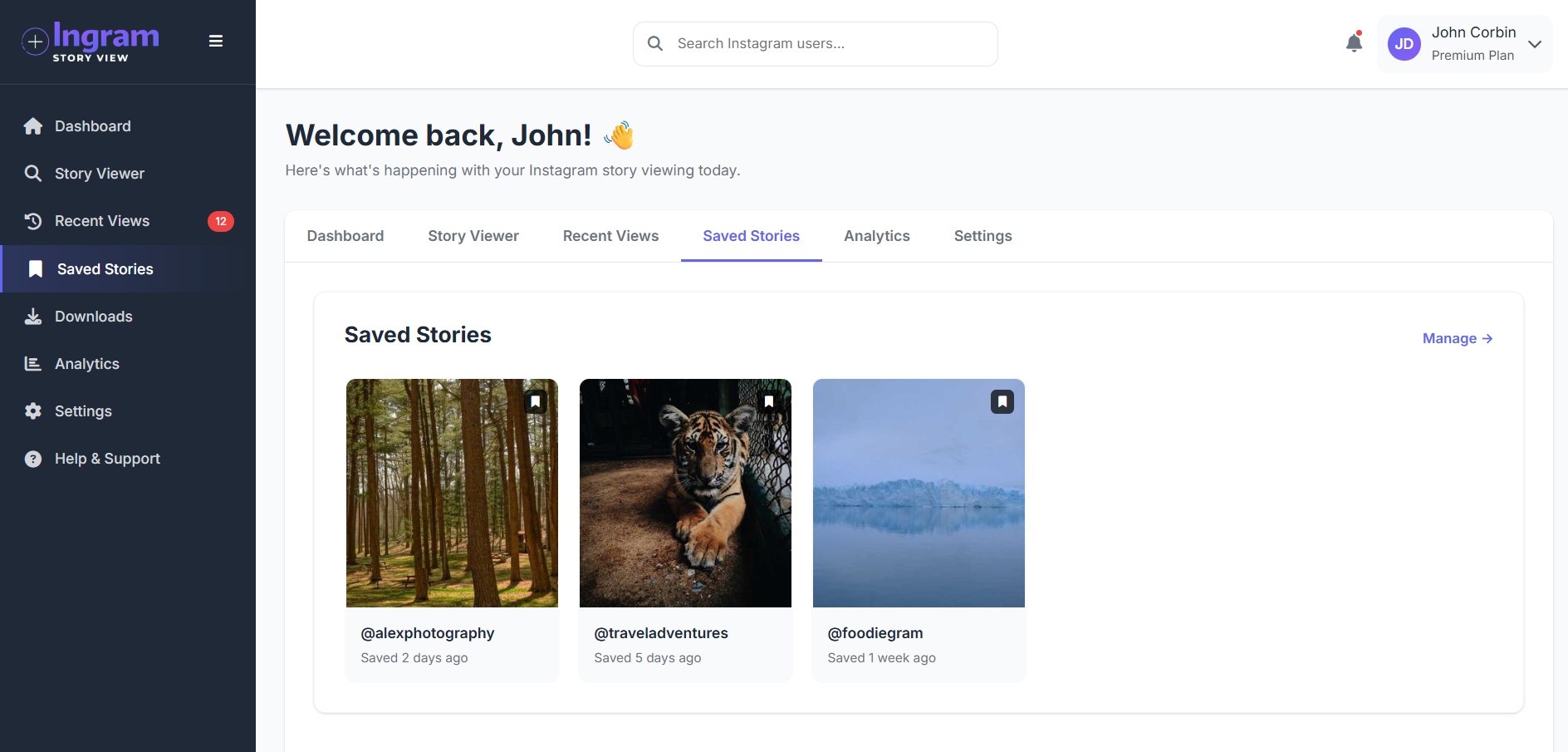 Saved Stories Feature