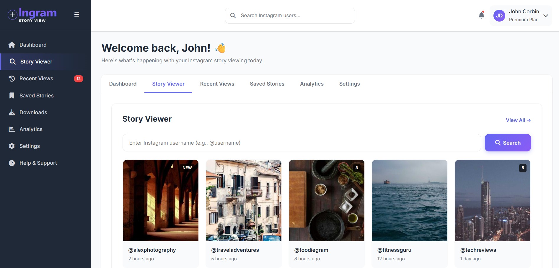 Story Viewer Feature